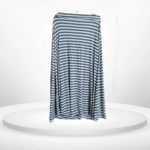 3/$25 Jonathan Martin Striped Maxi Skirt Size XL Gray/White